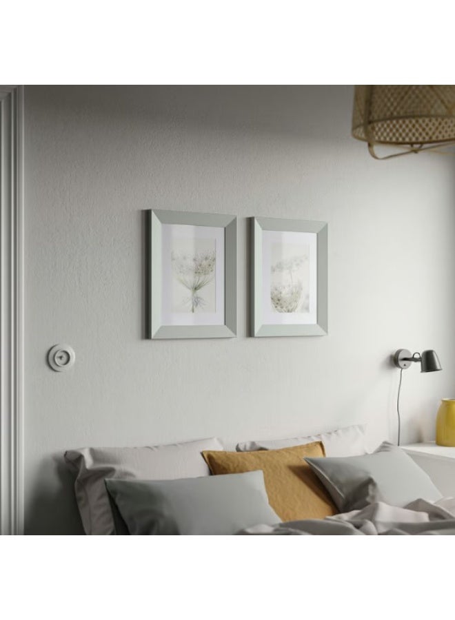 Modern 30x40 cm Photo and Art Frame with Plastic Front Protection - Pale Grey-Green - Image 1